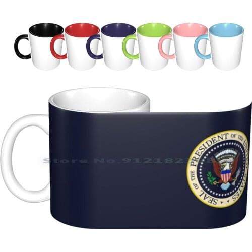 Seal Of The President Of The United States Ceramic Mugs Coffee Cups Milk Tea Mug Usa America United States President Seal