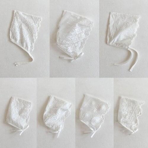 Baby Girls Lace Hats Newborn Photography Props Flower Bonnet Hat Princess Caps 69HE