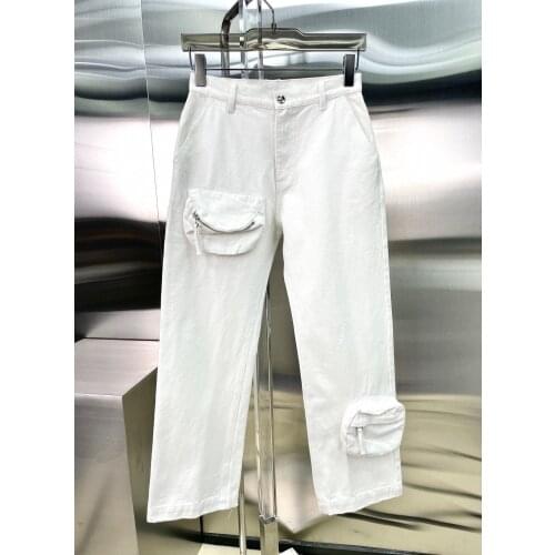 Casual 2021 Autumn New Women White Denim Cowboy Long Trouse Pants Female Causal Jeans Ddxgz2 7.06