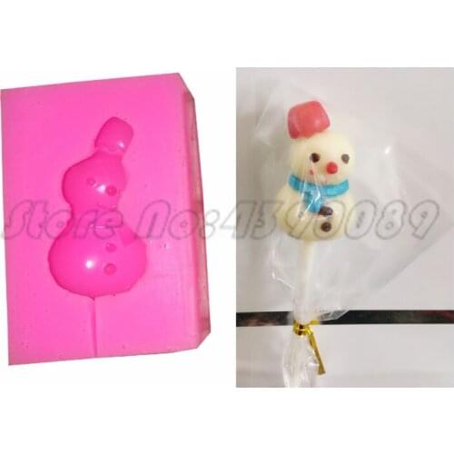 Christmas Silicone Molds for Chocolate Lollipop Molds Cartoon Design Wedding Decoration