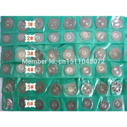 60 pcs Dental Diamond disc Dental lab material Diamond disc ceramic alloy stone cutting disc with radiating hole all diameter