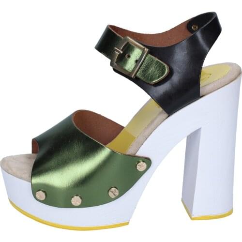 SUKY BRAND sandals women leather Green