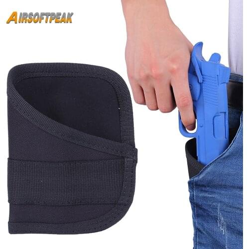 Tactical Concealment Gun Pistol Pocket Holster Right/Left Hand CS Stealth Bag Tactical Padded Hidden Pistol Hunting Accessories
