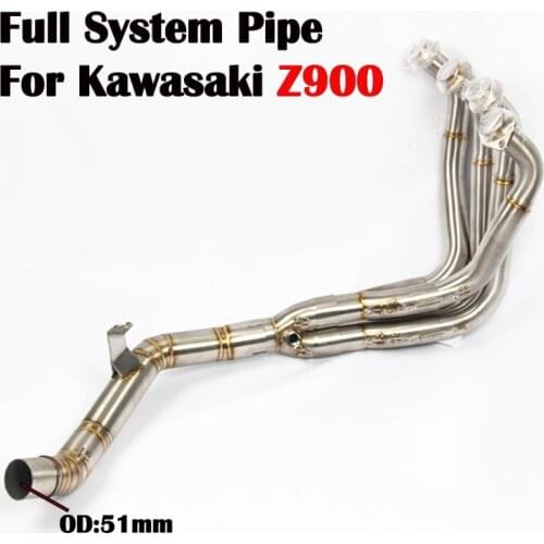 2020 Full System For Kawasaki Z900 Pipe 2017 2018 2019 Motorcycle Modify Muffler Pipe Exhaust Stainless Front Header Pipe Tube