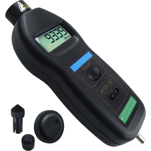 Digital Tachometer 2-in-1 Non-contact & Contact Laser / Photo Auto Ranging ft & m/min RPM