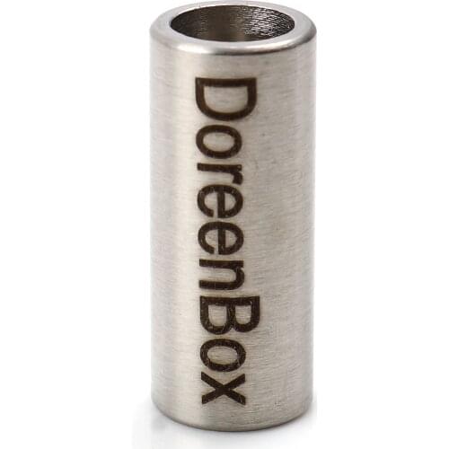 DoreenBox Smooth Cylindrical 304 Stainless Steel Magnetic Buckle Jewelry Findings about 17x7mm-1PC