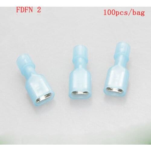 FDFN2 100pcs Nylon male and female Cable Connectors Crimp wire Terminals full-Insulating joints free shipping