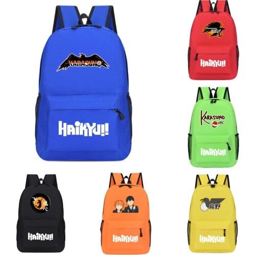 Hot Anime Haikyu!! Printing Backpack Canvas School Bags Laptop Backpack Travel Bagpack Rugzak