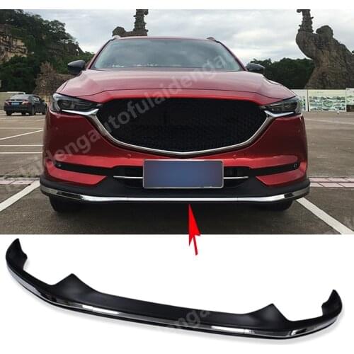 For Mazda CX-5 CX5 2017-2019 Chrome Lower Front Bumper Lip Spoiler Body Kit Car Accessories