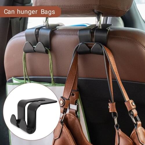 Car Rear Seat Hook Double Head Hanger Car Interior Parts Bag Storage Headrest Hanging Holder Auto Organizer Bearing 20kg