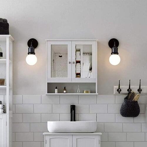 Hot 58x56x13cm Bathroom Cabinet With Mirrors Wall Mounted Bathroom Toilet Furniture Cabinet Cupboard Shelf Cosmetic Storager HWC