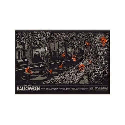 Lot style Choose Classic Movie Freddy Jason Chucky Halloween Horror Movie Art print Silk poster Home Wall Decor