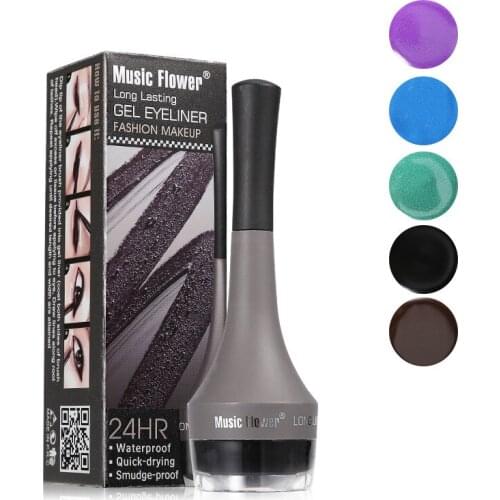 Shimmer Matte Eyeliner Cream Waterproof Makeup 5 Color Black Eye Liner Gel 24H Long Lasting Cosmetics Pencil