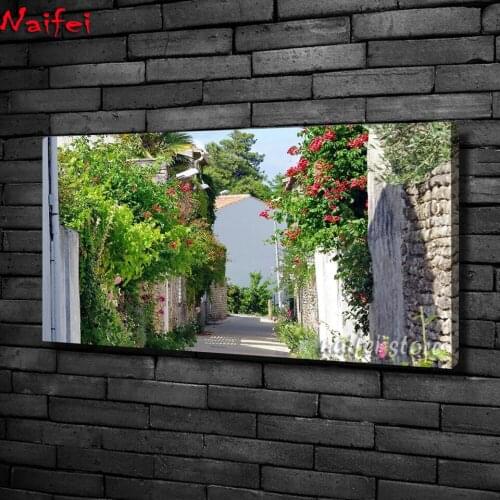 5d Diamond Embroidery Set Old Town Flower alley Diamond Painting Full Square/Round Mosaic Landscape DIY Home Decor