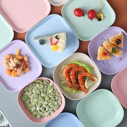 Cutlery Set Plate Plastic Plate Spit Bone Snack Plate Dining Table Garbage Plate Slag Blocking Plate Smooth And Not Fragile