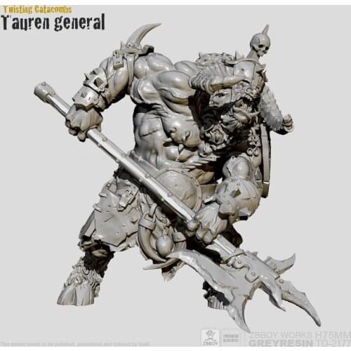 75mm Resin Fiugre Kits Minotaur Warrior Resin Model Self-assembled TD-2177