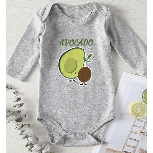 New Born Baby Girls Clothes Avocado Printing Cotton Romper Clothing for Babies Newborn Girl Outfit Cotton Jumpsuit for Toddler