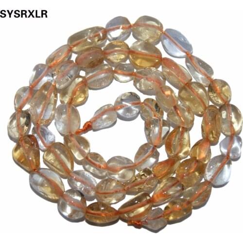 Wholesale 5-8 MM Irregular Gravel Shape Natural Citrines Yellow Crystal Stone Beads For Jewelry Making DIY Bracelet Necklace