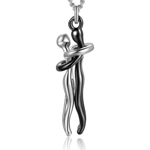 Couple hugging pendant necklace Exquisite gold necklaces for women fashion pendants for couple necklace Love witness jewelry