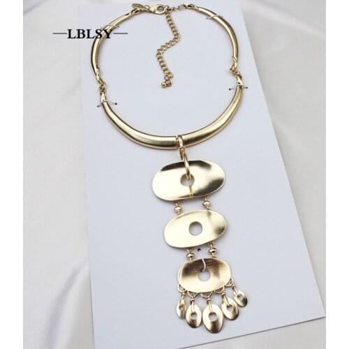 Exaggerate the Smooth Surfacer Necklaces China Ethnic Longevity Lock Pendant Necklace Street Shot Necklace Girl Party Gift 511