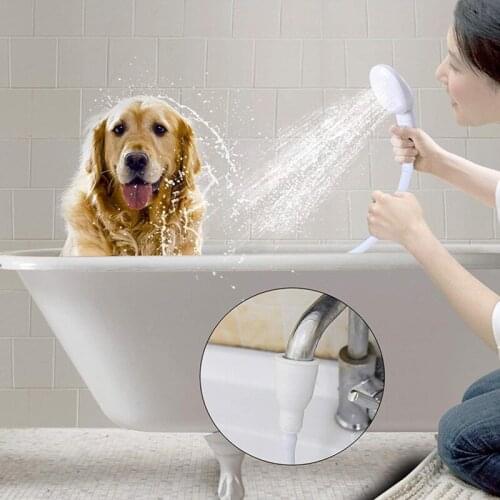 Portable Faucet Extend Shower Head Spray Hose Sink Washing Sprinkler Head Kit Pet Shower Bathroom Water Saving Handheld Splash S