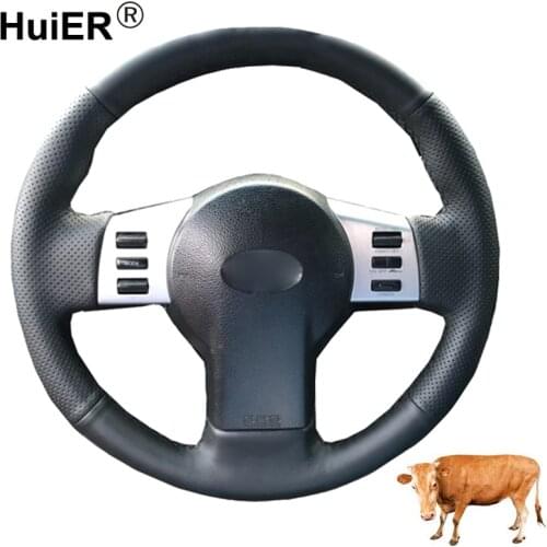 Hand Sewing Car Steering Wheel Cover Volant Top Cow Leather For Infiniti FX FX35 FX45 2003-2007 2008 For Nissan 350Z 2003-2009