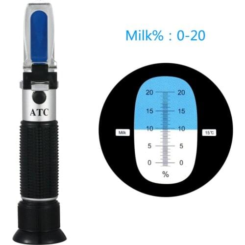 Yieryi Milk Handheld Refractometer Digital Milk Concentration Meter 0-20% Milk Tester Milk Hydrometer Brix Built In ATC