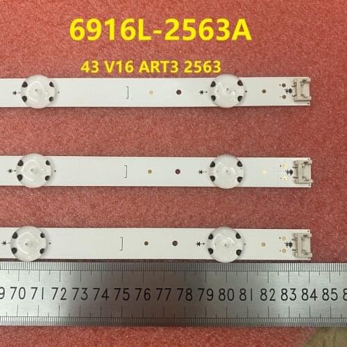 3pcs/set LED bar For LG 43UH6810 43UH6880 43UH7507 43UH661V 43UH656V 43UH668V 43UH676V 43UH650V 6916L-2563A LC430DGG FJ M1 M2 M7