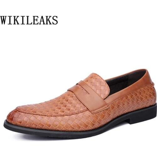 Office Shoes Men Classic Leather Dress Luxury Mens Shoes Formal Dress Coiffeur Mens Dress Shoes Loafers Wedding Dress 2020 Buty