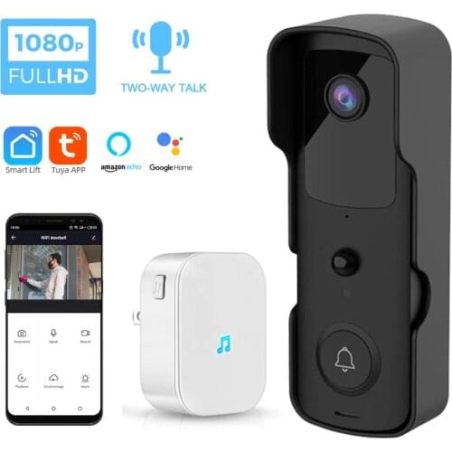 Tuya WIFI Doorbell Smart Home Wireless With WiFi Video Doorbell Intercom Security Outdoor Door Camera 1080P house Wireless chime