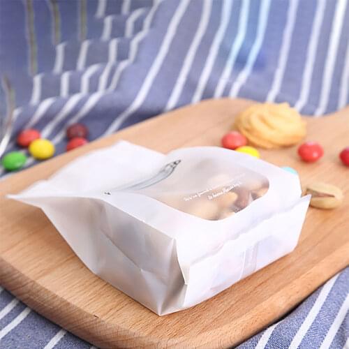 Vacuum Sealing Plastic Bags Coffee Bean Storage Bags Tear Notch Powder Pouches Matte PP Mylar Packaging Bags With Clear Window