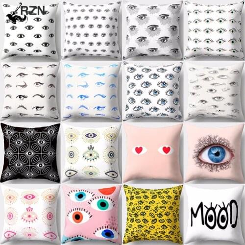 1 Pcs Sexy Eyes Mood Polyester Pillow Case Sofa Cushion Cover Square Decorations Geometric Pillow Case