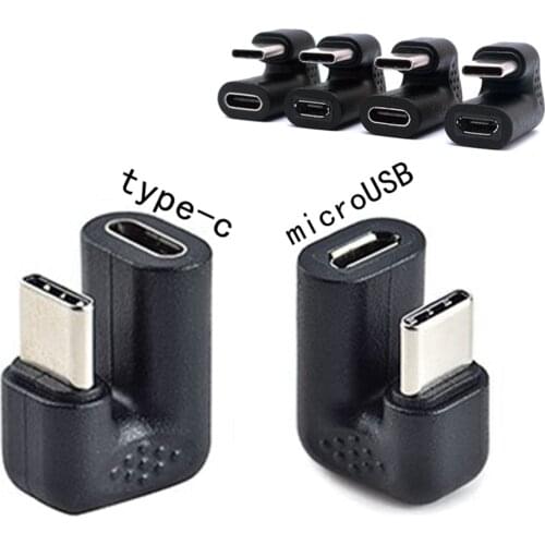 180 360 Degree Up & Down Angled Type-C USB-C to Micro USB / Type-c Female Charging And Data Transmission Extension Cord Adapter