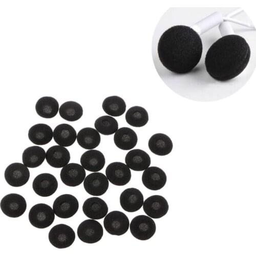 30Pcs 15mm Soft Sponge Earphone Earbud Pad Covers Replacement For MP3 MP4 Mobile Phone