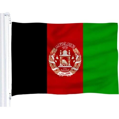 Afghanistan Flag 3x5 Ft Thicker Polyester Afghan National Banner with Brass Grommets 90x150cm