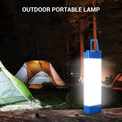 BORUiT USB Rechargeable LED Camping Lamp 300LM Waterproof Emergency Portable Lantern Work Light with Magnetic for Camping