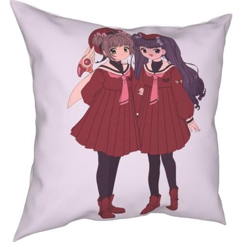 Cardcaptor Sakura My Friend Pillow Case Decoration Card Captor Cushion Cover Throw Pillow for Car Double-sided Printing