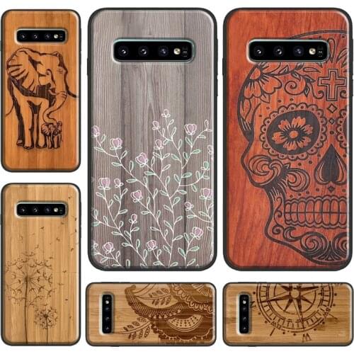Bamboo Wood Pattern Skull Print For Samsung Note 20 Ultra Note 10 Plus Case For Galaxy S20 Plus S7 S8 S9 S10 e Coque