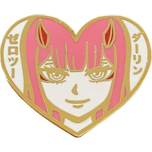 Darling In The Franxx Zero Two Kawaii Chibi Brooches Women Men Lapel Badges Backpack Collar Fashion Jewelry Gifts For Kids
