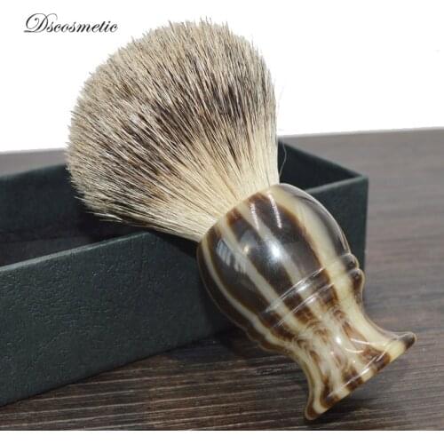 DS 24MM super Badger Hair knots Horn Shaving Brush Barber resin handle for man Shave Beard Face Cleaning Brushes