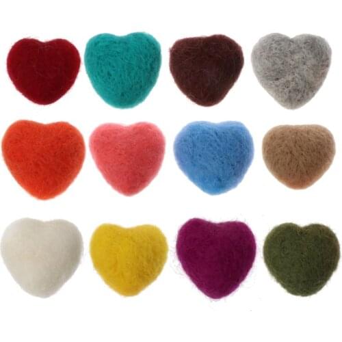 Newborn Photography Felt Love Shape Props Tiny Baby Girl Boy Photo Shoot Handmade Felt Heart Shaped Props