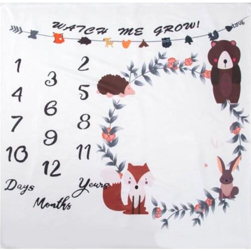 Baby Milestone Blanket Newborn Photo Background Cloth Infants Photography Props