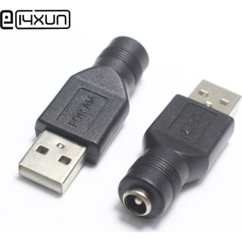 1pcs 5.5x2.1 mm female jack to USB 2.0 Male Plug 5V DC Power Plugs Connector Adapter Laptop