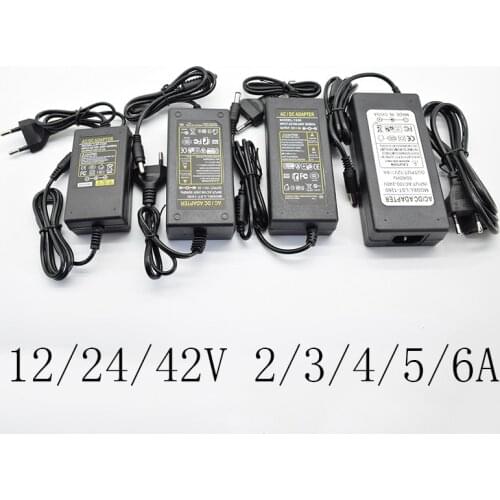 12V Power Supply DC12V 3A 4A 5A 6A 24V/42V 2A Transformer AC 110V 220V 220 V to DC 12 Volts LED Driver Strip lithium battery