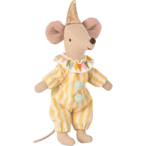 Doll Linen Mouse Handmade Mini Circus Cotton Clown Bunny Cloth Comfort Toys For Children Gifts Furniture Accessories