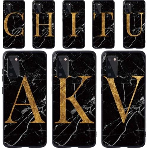 Mobile Phone Cases Cover for Samsung S8/S9/S10 /S10 Plus/S20/S20 Plus 26 Letter Series Soft Silicone Anti-drop Phone Case