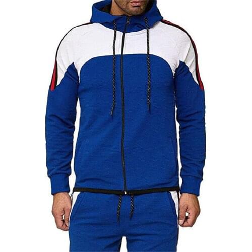 Mens Fitness Sports Cardigan Hoodie Arm Striped Fashion Casual Jacket Sweatshirts Men 2020 Autumn Winter Hot Sale Hoodies Man