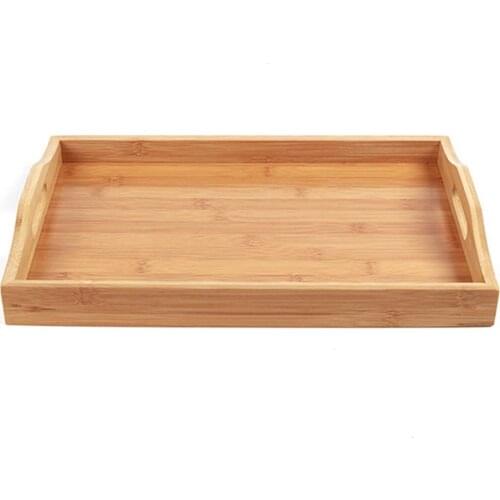 New Multi-sizes Wooden Tea Breakfast Serving Trays Craft Plain Wood Platter Tea Tray Fruit Dish Or Pastry Plate