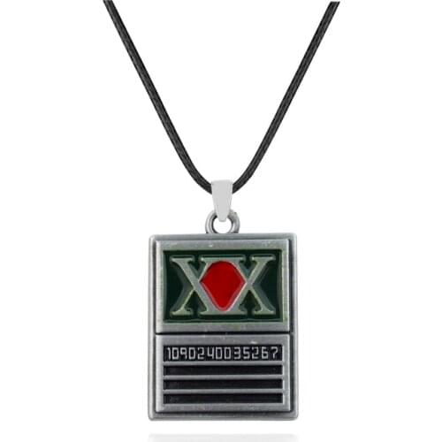 Hunter X Hunter Necklace Pendant Rope Chain Metal Necklaces Women Men Charm Gifts Japanese Anime Jewelry