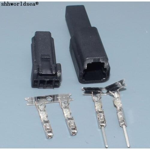 Shhworldsea 2-pin car connector male female 174056-2 horn speaker plug for Honda Glory CR-V Ci vic xrv Accord with ternimals